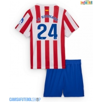 Camisa de time de futebol Atletico Madrid Robin Le Normand #24 Replicas 1º Equipamento Infantil 2025-26 Manga Curta (+ Calças curtas)